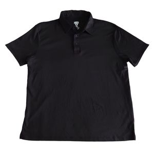 Under 5'10 Large Black 100% Pima Cotton Short Sleeve Polo Shirt